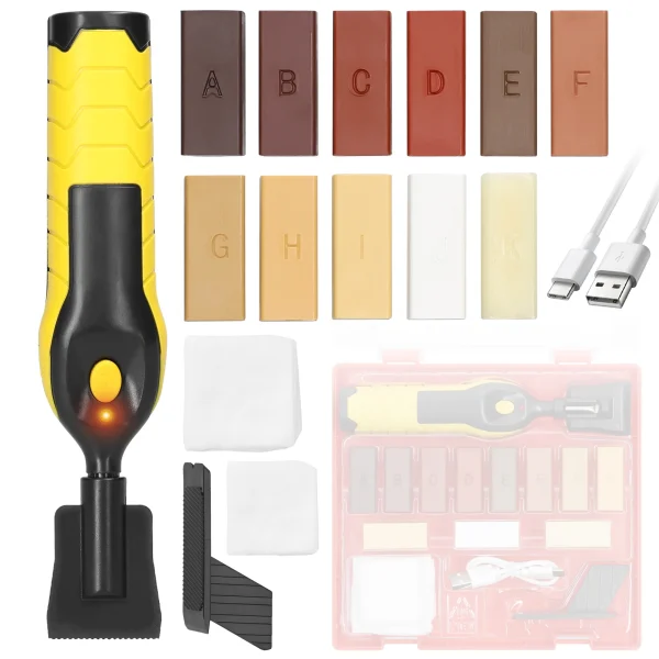 Wood Floor DIY Repairing Tool Set Ceramic Tile Repairing Tool Floor Repair Household Handheld Melting Wax Tool Set for Furniture